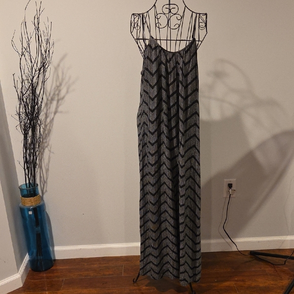 Merona Black and Gray Chevron Pattern Dress - Picture 1 of 4